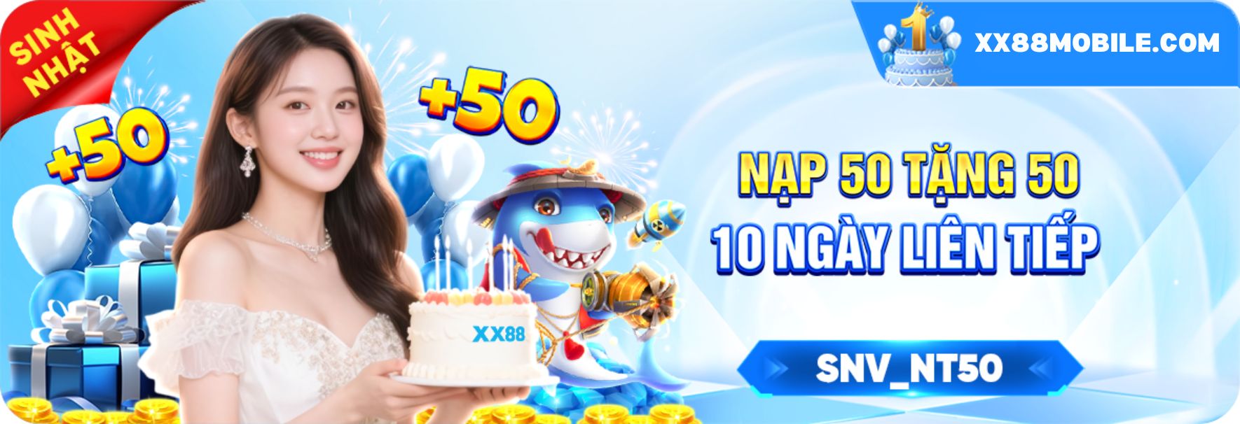 nạp 50 tặng 50