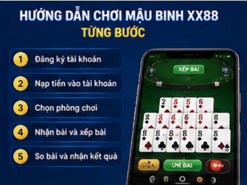 Hướng Dẫn Chơi Mậu Binh XX88 Từng Bước